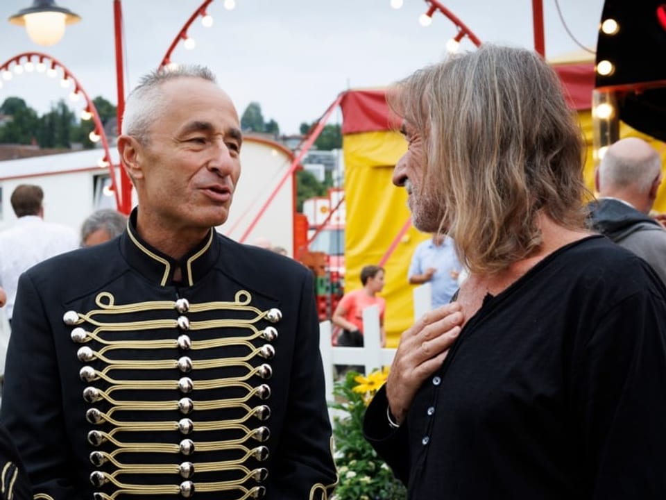 Ralph im Gespräch mit ZIrkusdirektor Johannes Muntwyler.