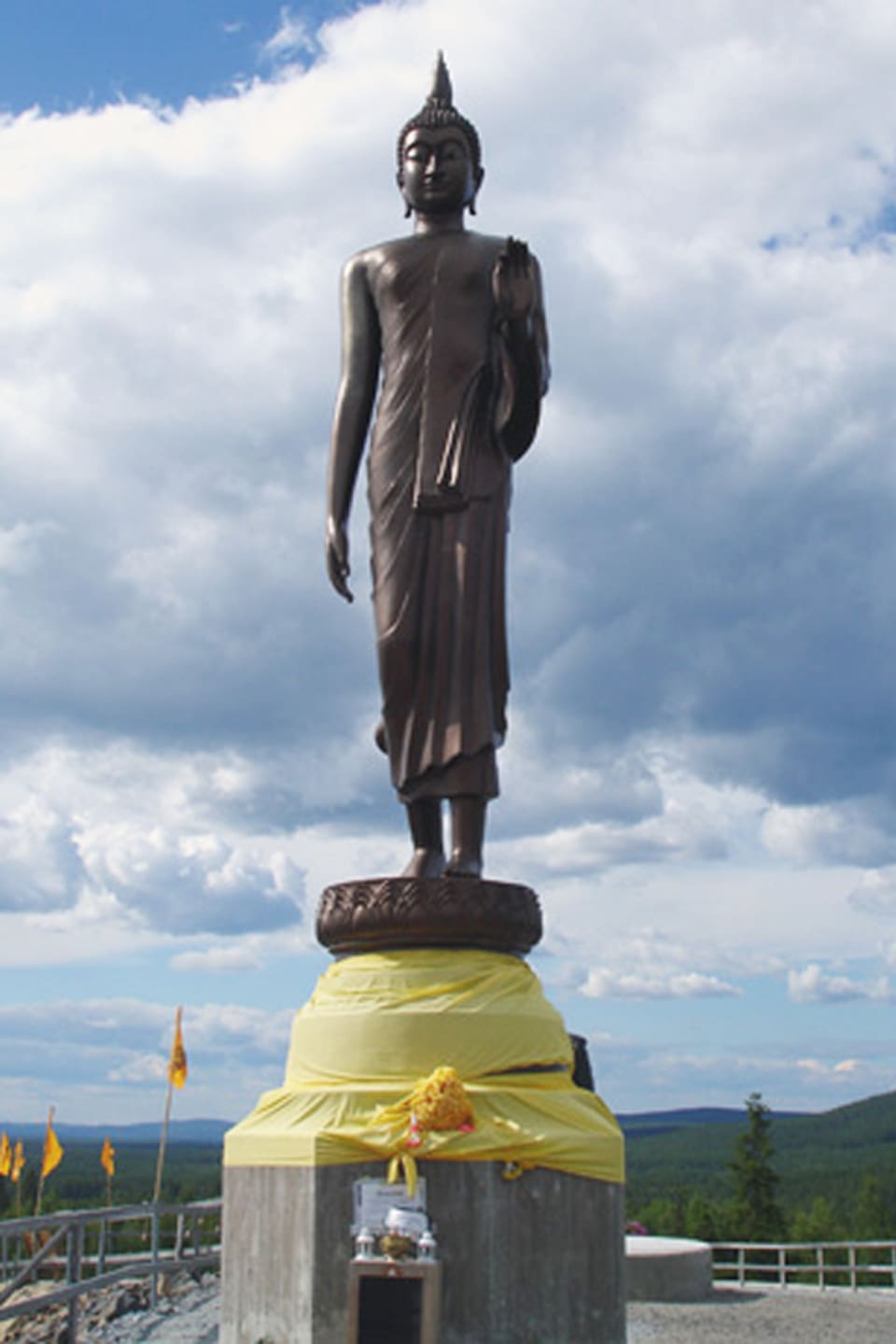 Buddha-Statue in Fredrika, Lappland.