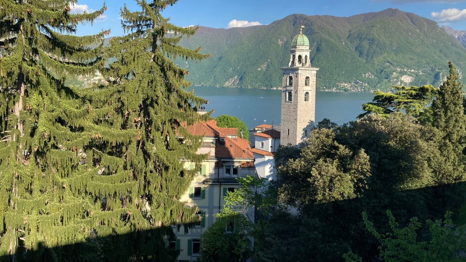 Blick vom Bahnhof Lugano Richtung See.