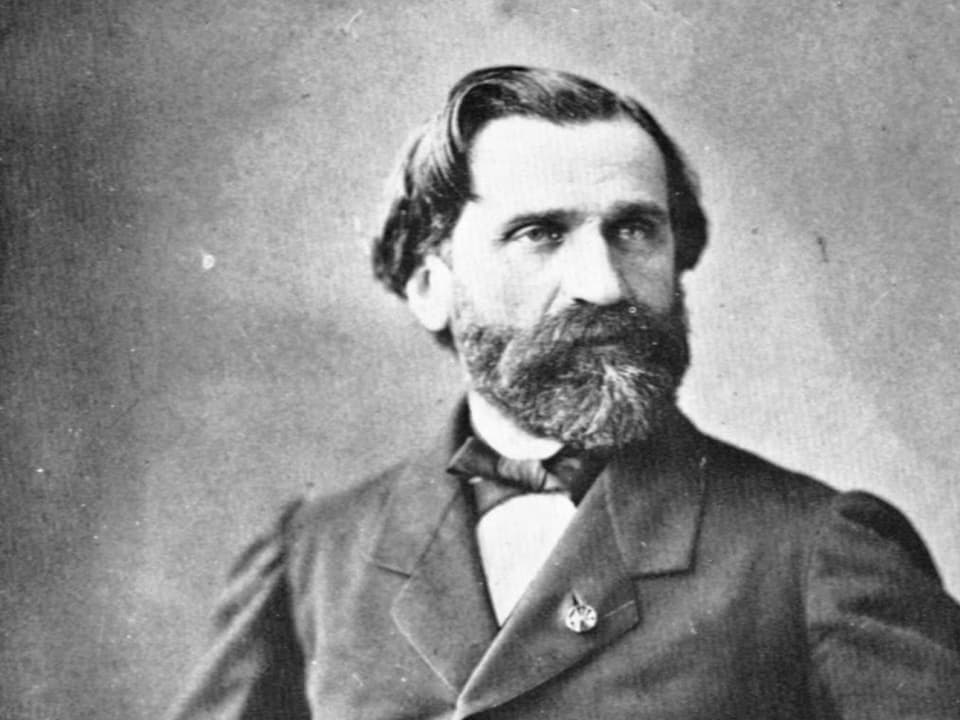 Porträt von Giuseppe Verdi.