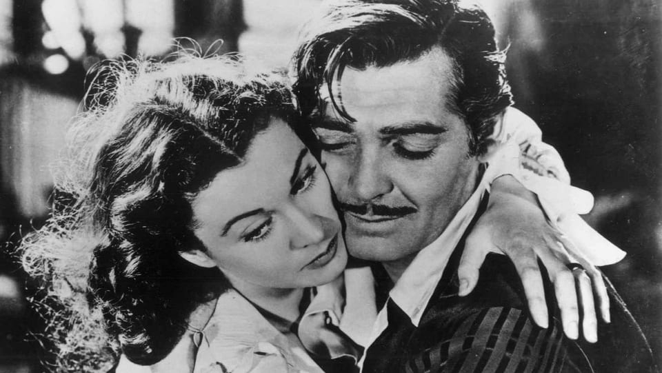 Vivien Leigh und Clark Gable in dem legendären Spielfilm «Vom Winde verweht» (1939). 