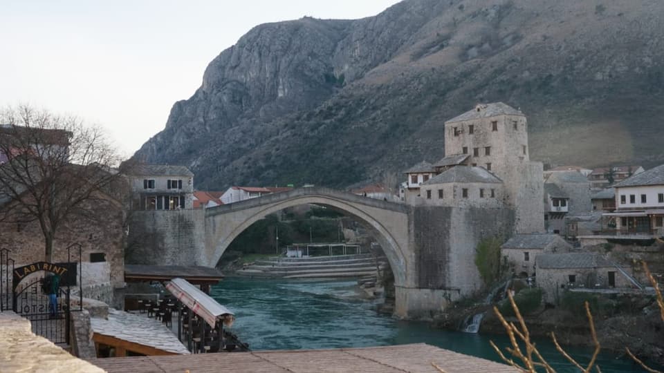 Altstadt von Mostar mit Brücke
