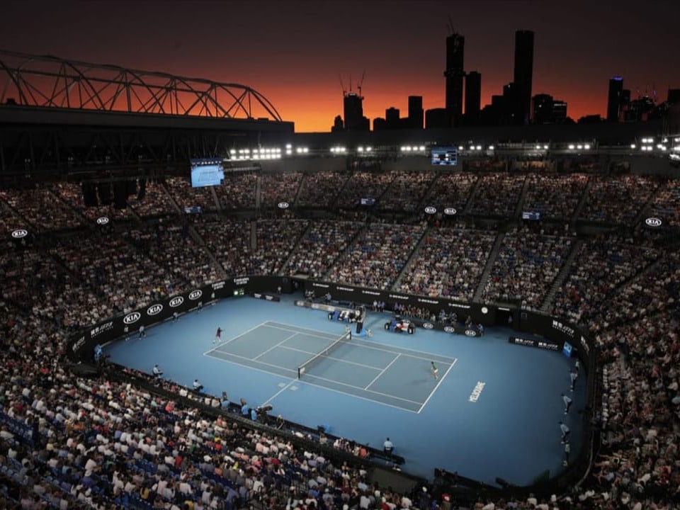 Jeder Platz besetzt Stadion in Melbourne.