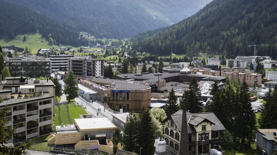Das Kongressgebäude in Davos, wo das WEF 2022 im Mai stattfindet