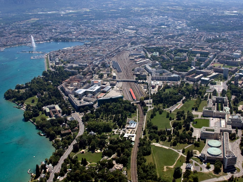 Luftaufnahme von Genf.
