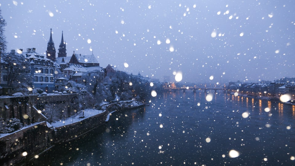 Schneeflocken in Basel