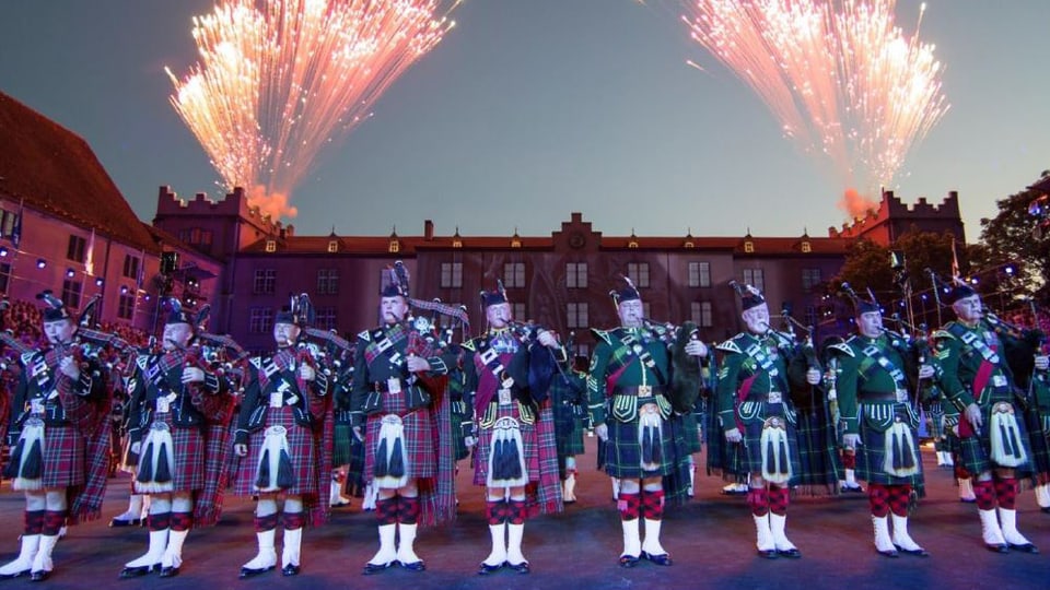 Massed Pipes and Drums conducted by Captain Stuart Samson, perform at the  dress rehearsal for the Basel Tattoo in Basel, Switzerland, Monday, July  16, 2007. 22 formations from six countries will attend