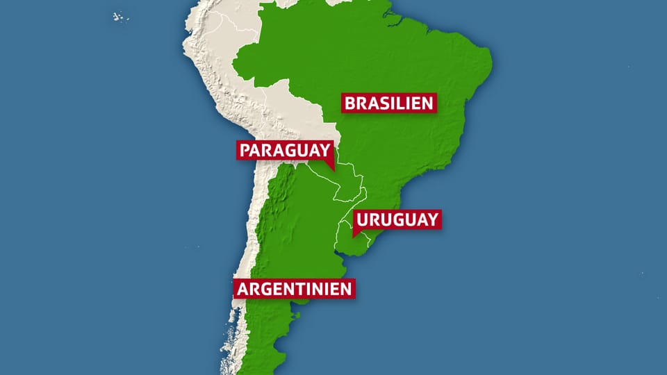 Karte Mercosur-Staaten