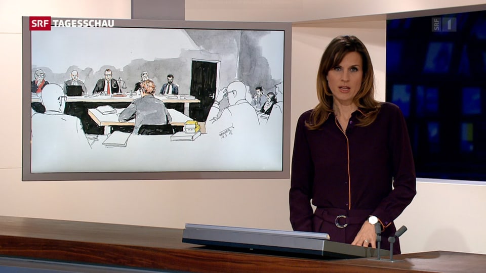 «Tagesschau»-Moderatorin Cornelia Boesch macht die Anmoderation eines Beitrags zum Fall Rupperswil