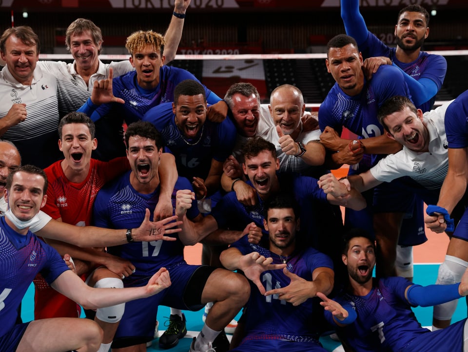 Eine Nation im kollektiven Freudentaumel Frankreichs Volleyballer.