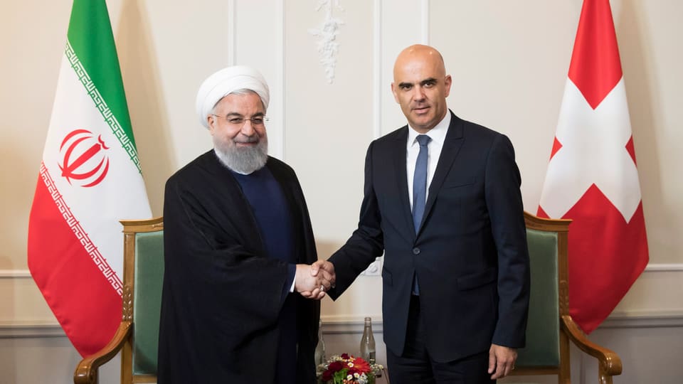Der iranische Präsident Hassan Rohani und Bundespräsident Alain Berset