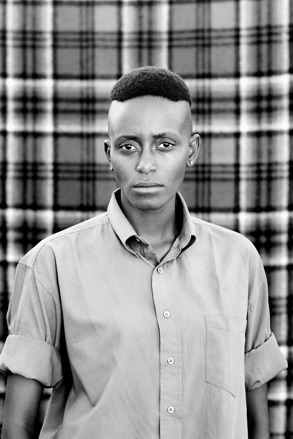 Ein Südafrikaner auf einem Schwarz-weiss-Bild.