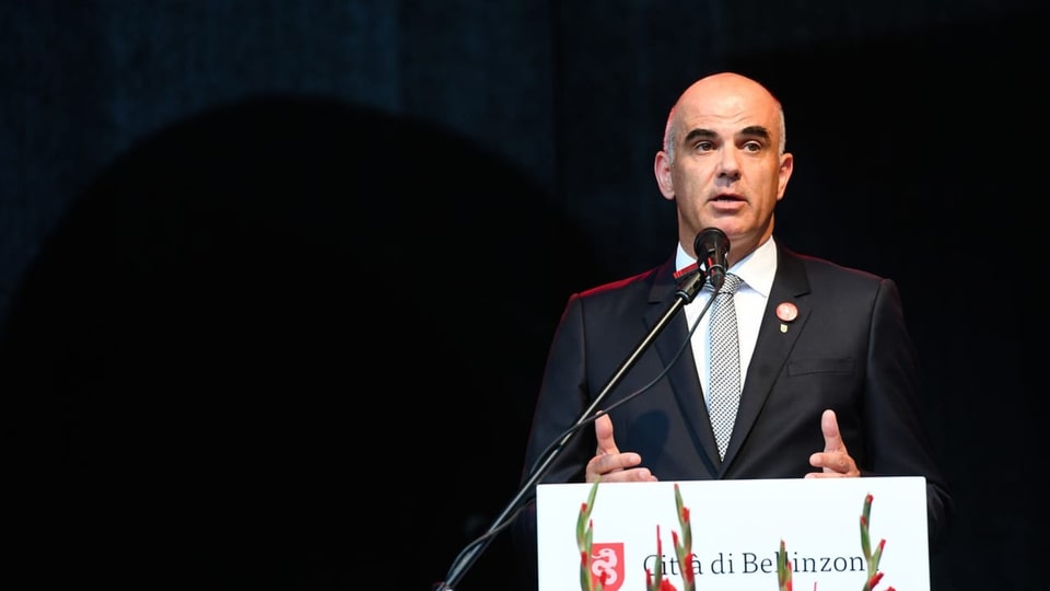 Bundesrat Alain Berset bei der letztjährigen 1. August-Rede im Tessin