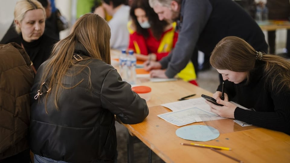 Flüchtlinge aus der Ukraine im Bundesasylzentrum Zürich.