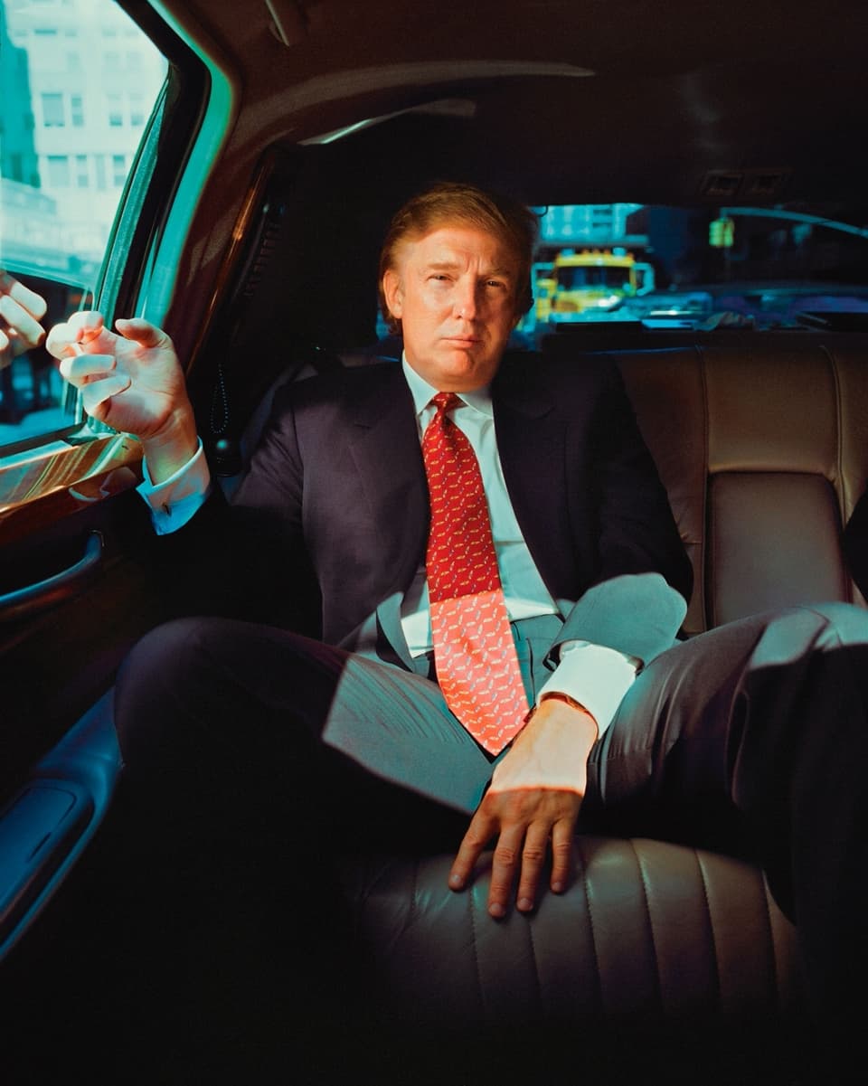 Trump 1999 in seiner Limousine.