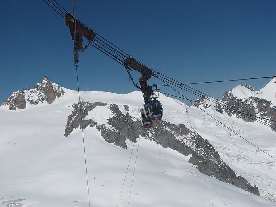 Gondeln am Mont Blanc