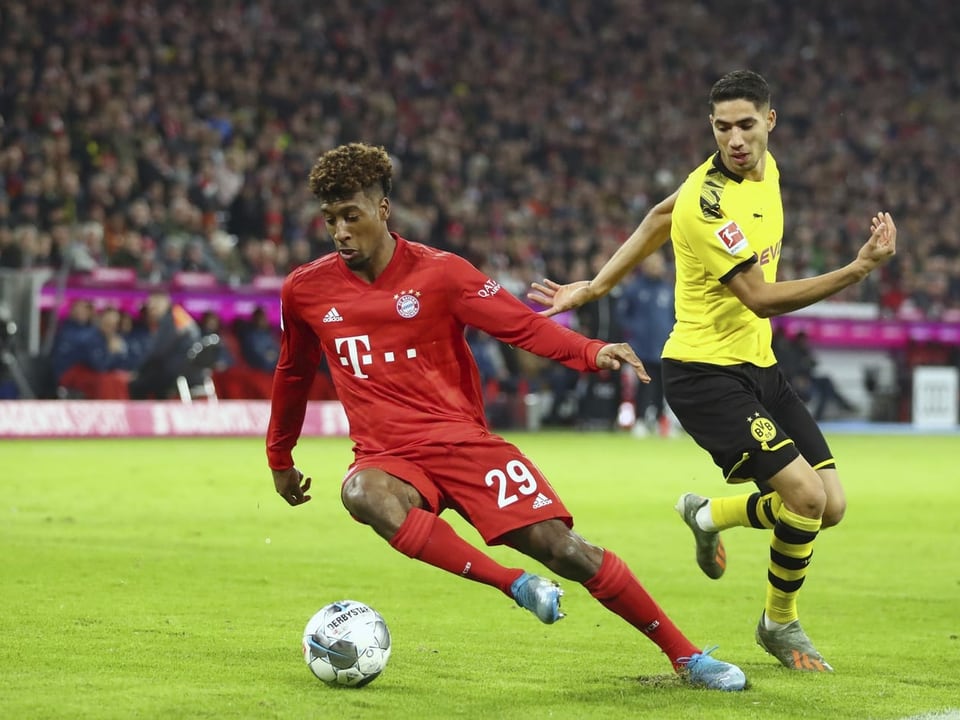 Kommen sich erst am Dienstag nahe Achraf Hakimi und Kingsley Coman
