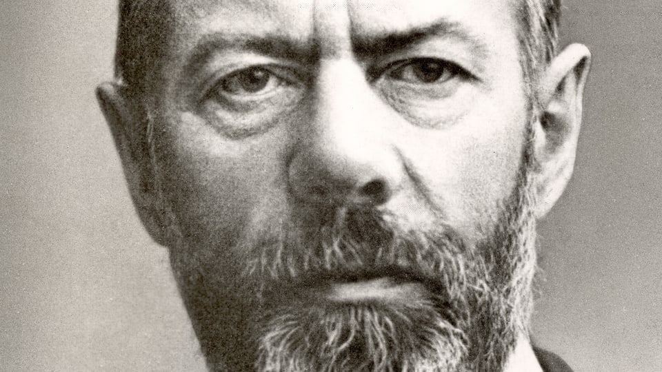Max Weber schaut ernst.