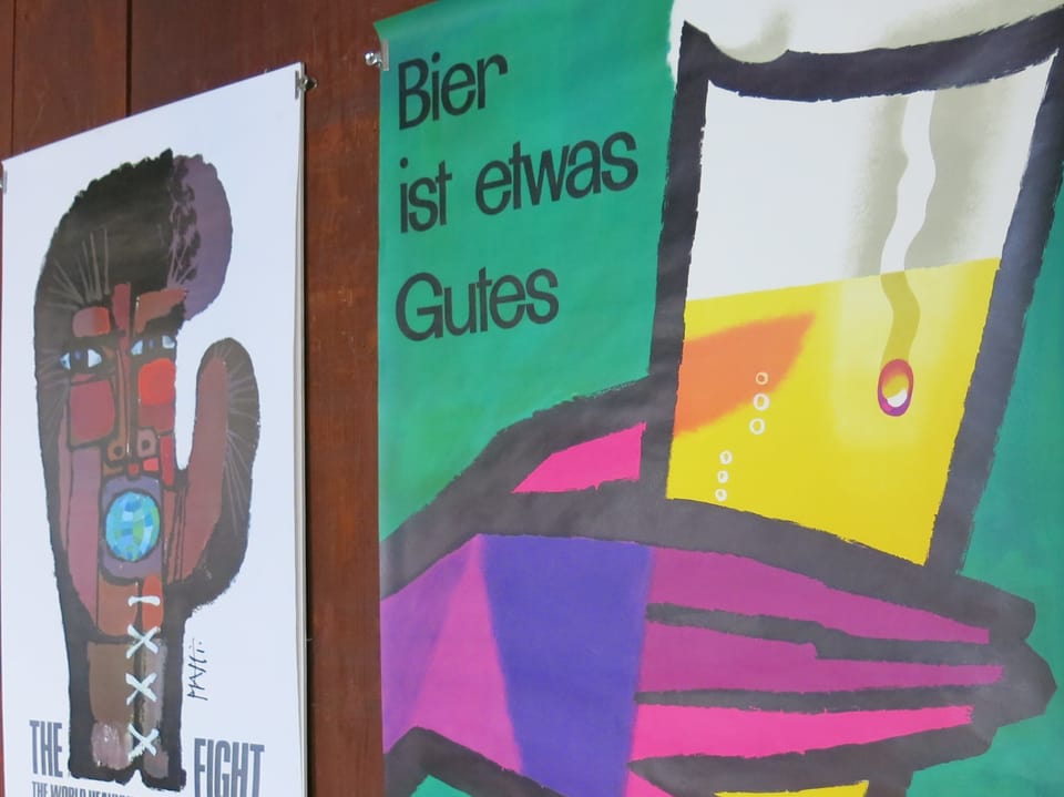 Box- und Bier-Plakat