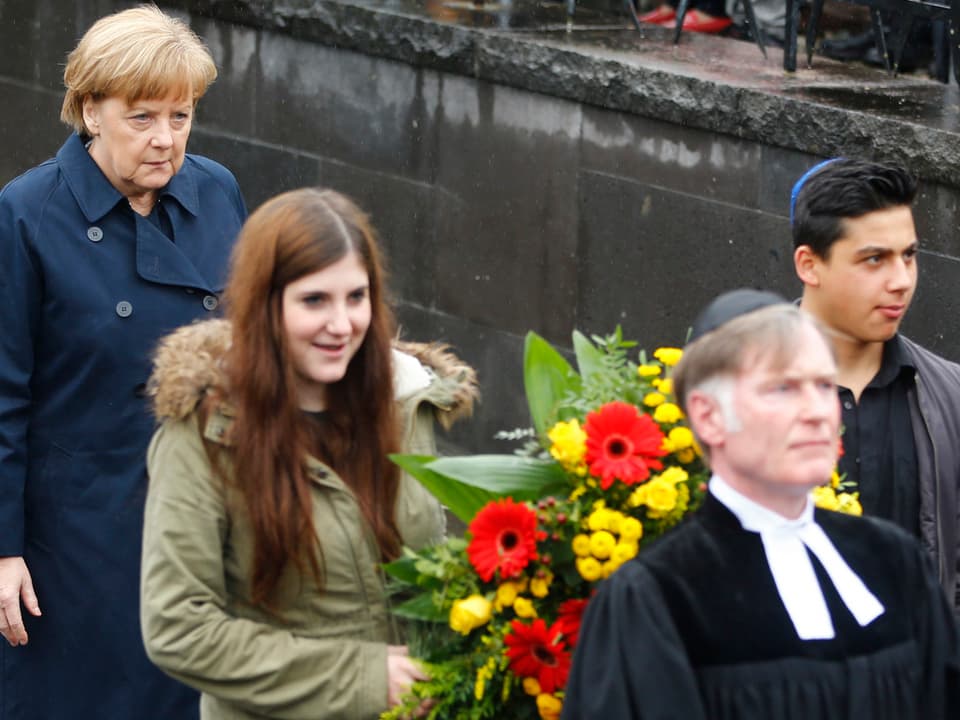 Merkel in Dachau.