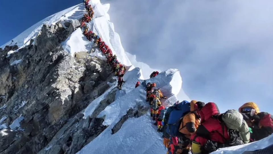 Bergsteiger am Everest.