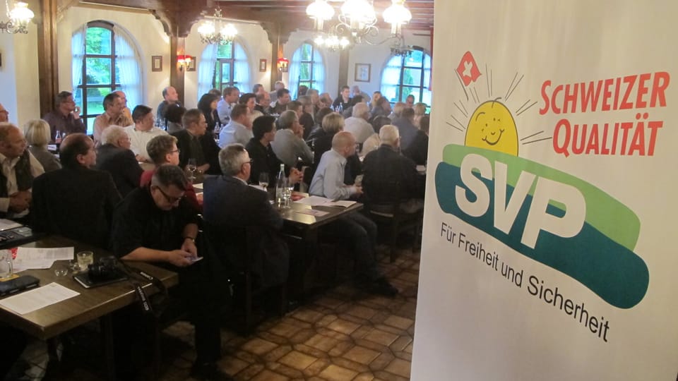 Die Solothurner SVP an ihrer Delegiertenversammlung im Mai 2013 in Härkingen.