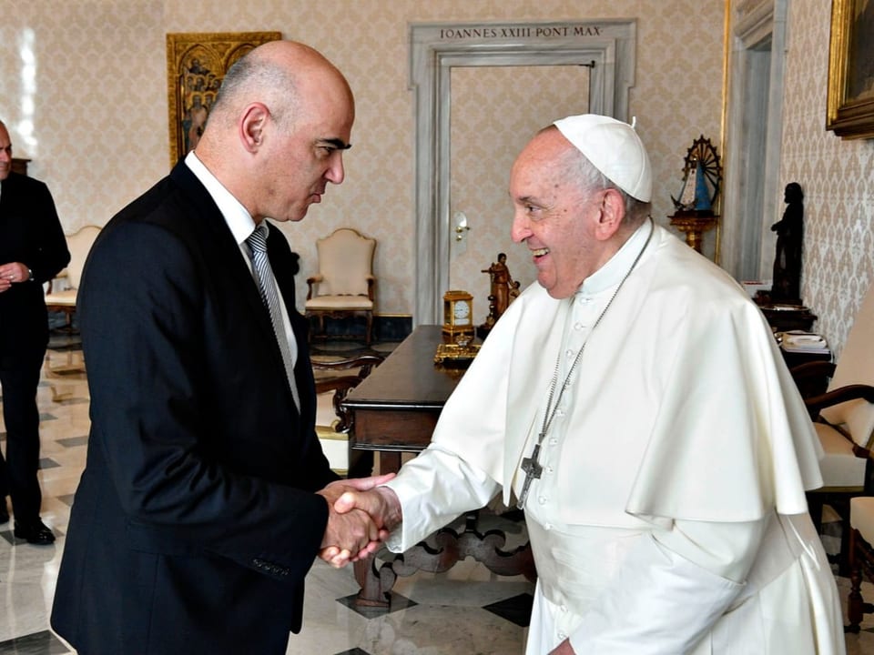 Alain Berset und Papst