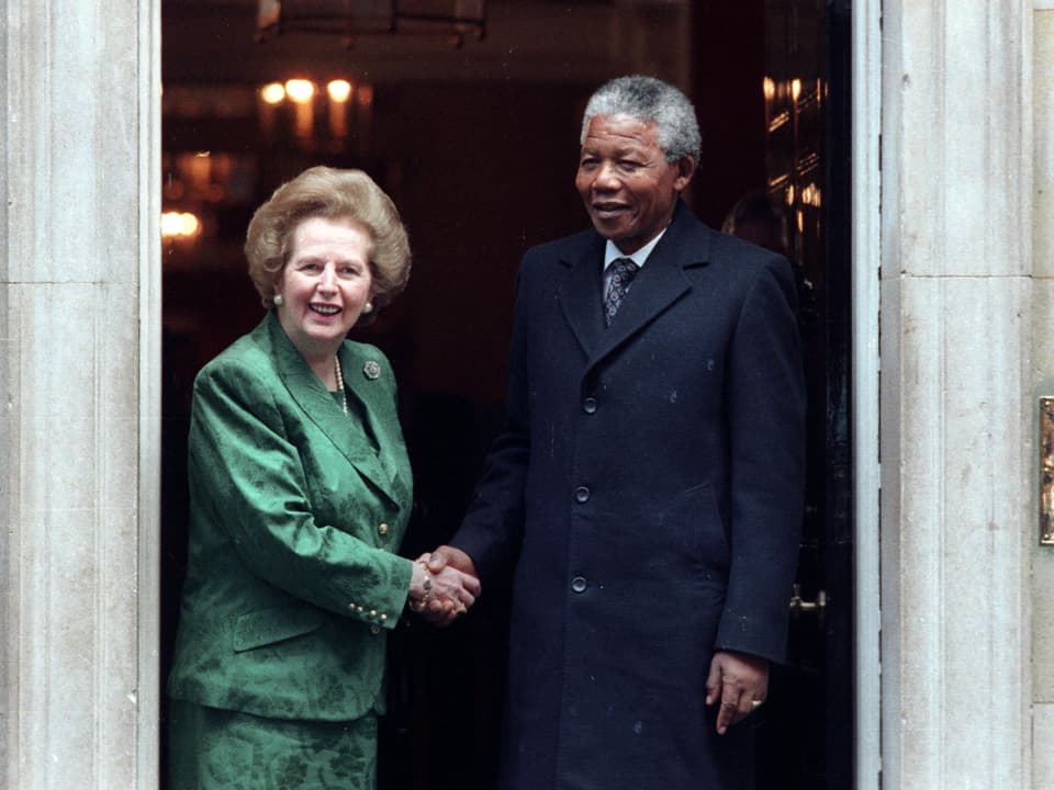 Margaret Thatcher und Nelson Mandela