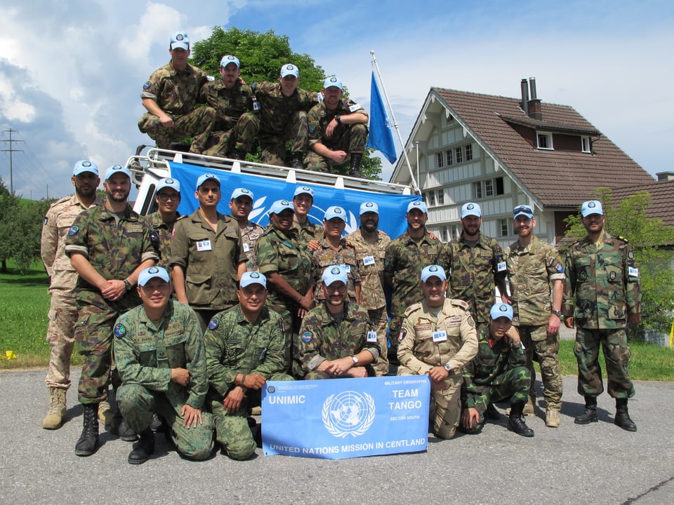 Gruppenfoto der UN-Soldaten
