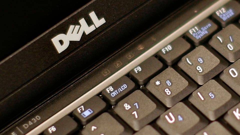 Tastatur eines Dell-Laptops.