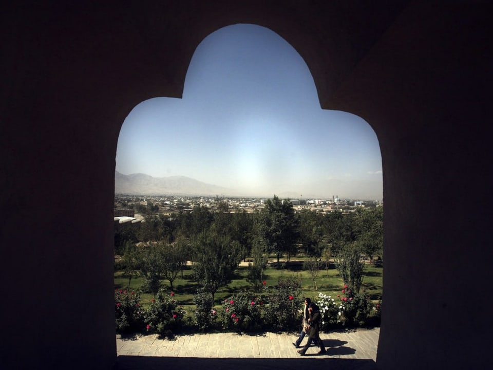 Blick auf einen Park in Kabul.