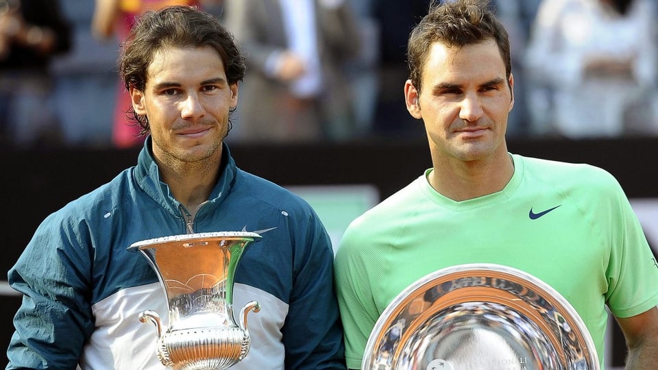 Roger Federer verlor den Final in Rom gegen Rafael Nadal klar in zwei Sätzen. 