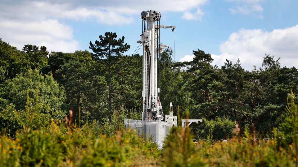 Fracking: Probebohrungen in West Sussex, England.