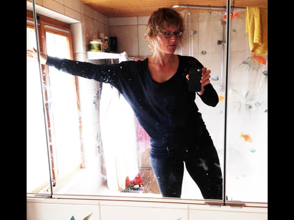 Ritas Selfie im Spiegel.