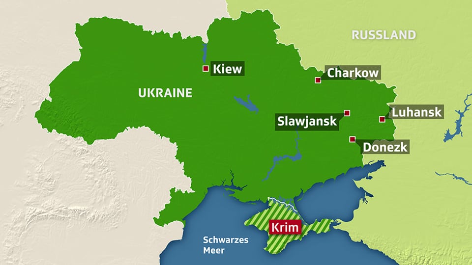 Karte Ostukraine.
