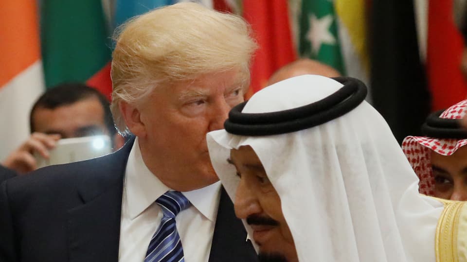 Trump mit König Abdullah 
