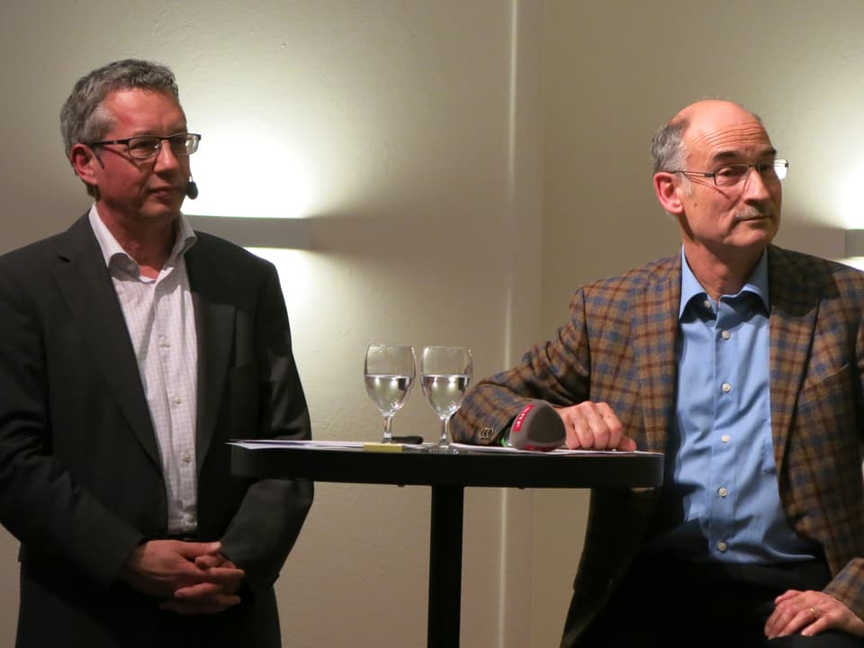 Peter Brandenberger und Wirtschaftsgeograf Paul Messerli 