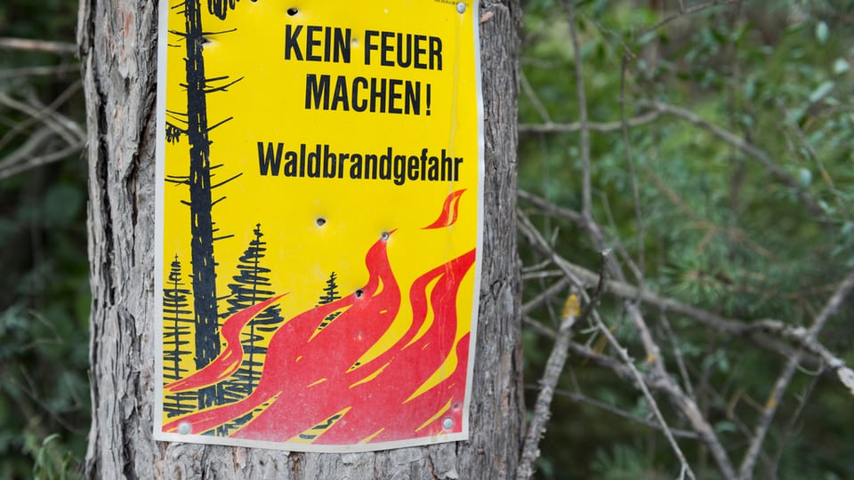 Waldbrandgefahr-Schild