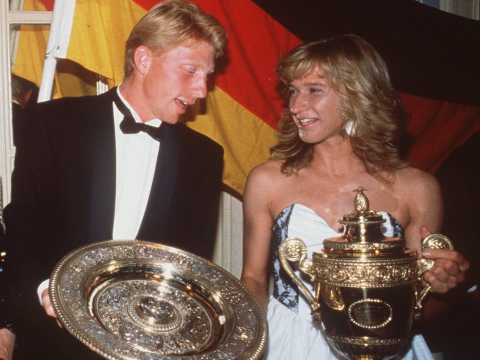 Boris Becker und Steffi Graf 1989. 