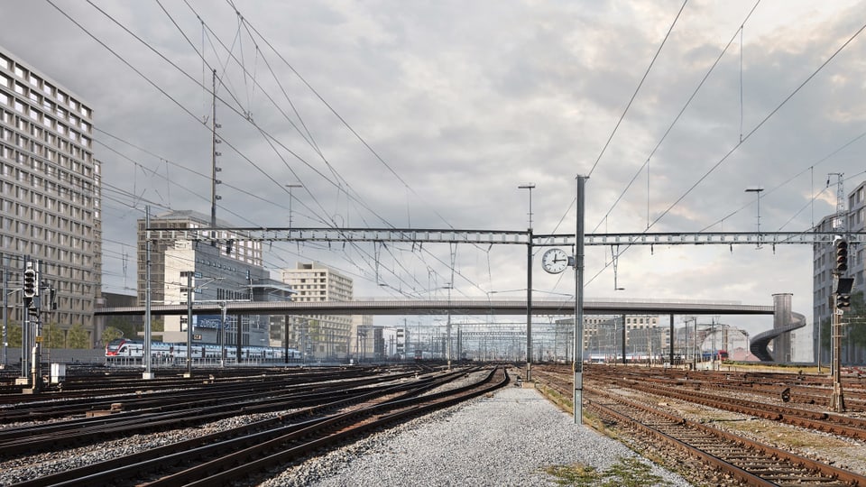 SBB und die Stadt Zürich bauen gemeinsam eine Fussgängerbrücke über den Gleisen