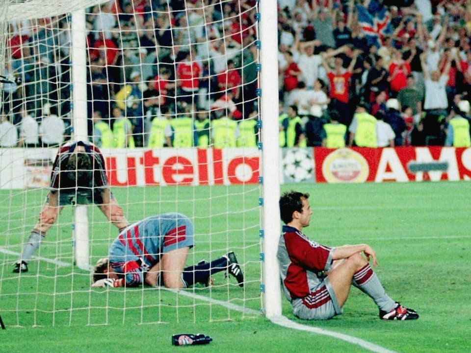 Verzweifelte Bayern-Spieler 1999