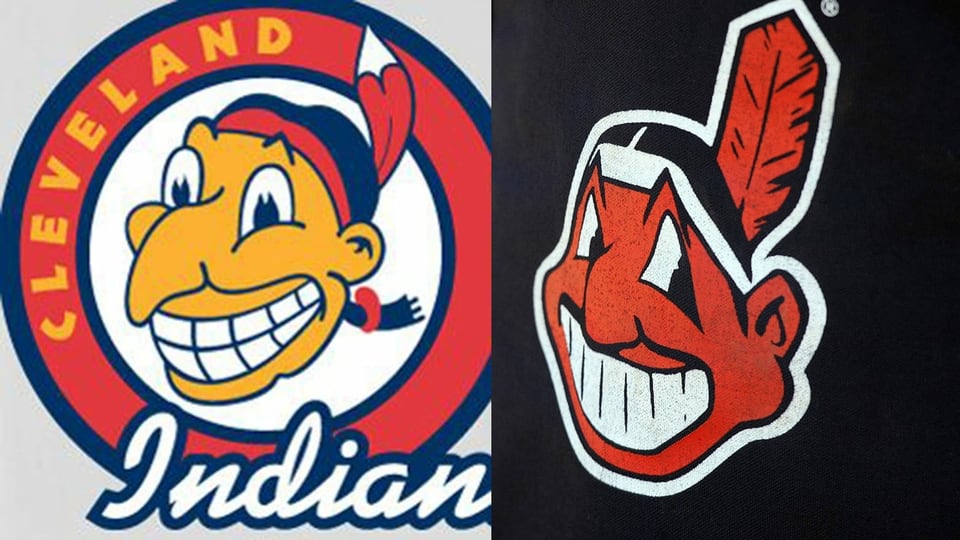 Zwei Logos der Cleveland Indians