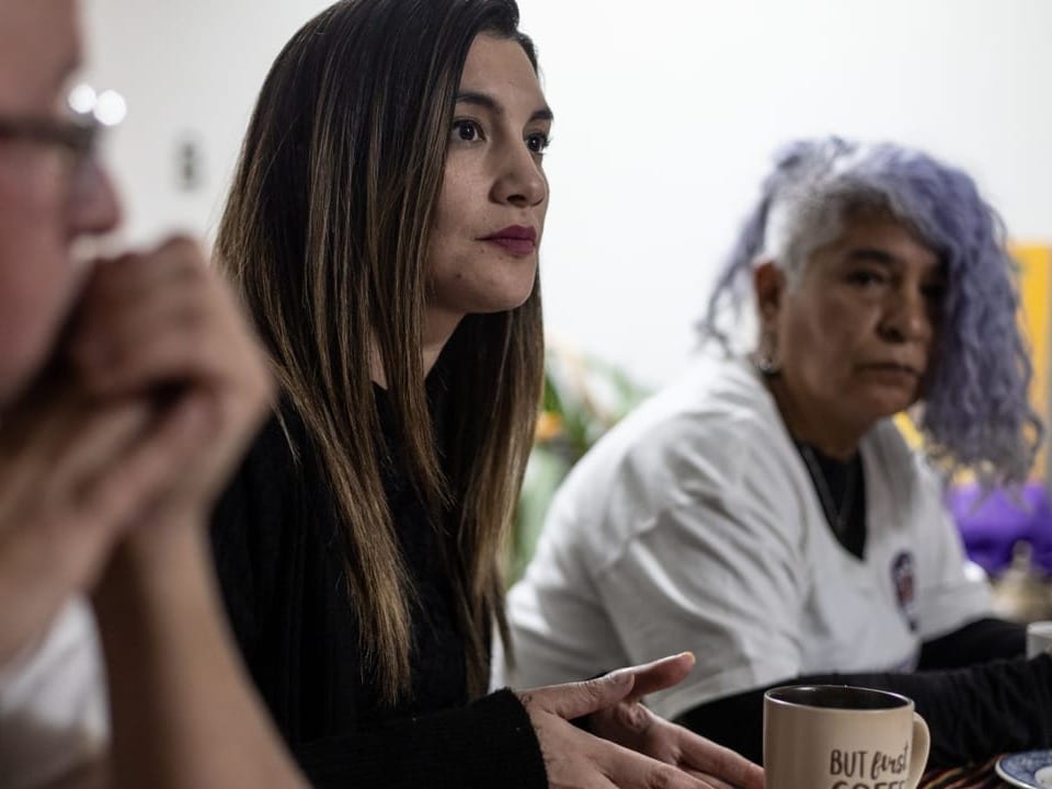 Integrantes de la Asociación de Familiares de Víctimas de Femicidio en Chile.