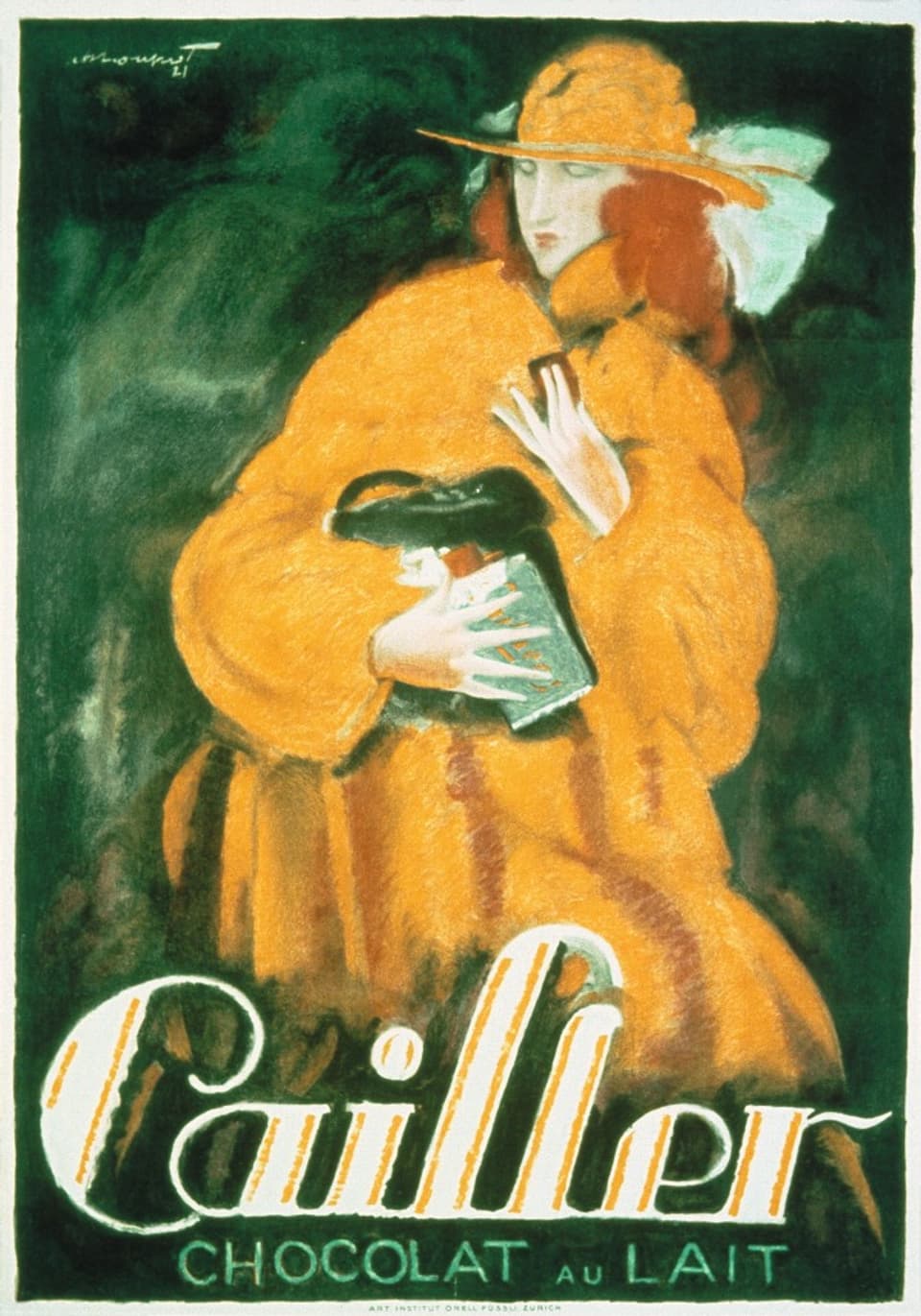 Werbeplakat vom Anfang des 20. Jahrhunderts für Cailler-Milchschokolade 