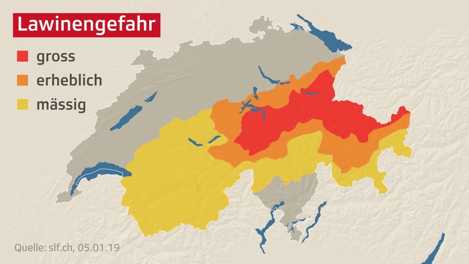 Eingefärbte Schweizer Karte