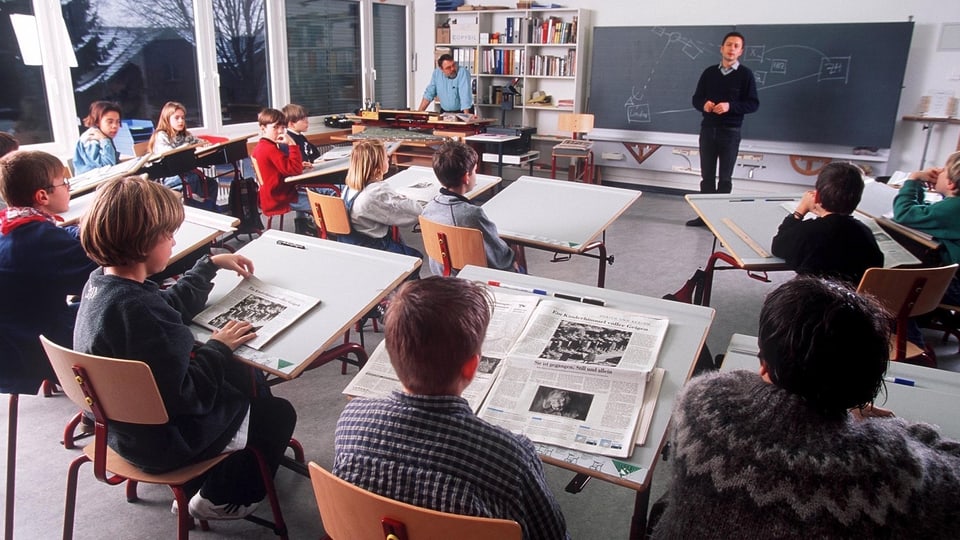 Schulklasse im Klassenzimmer