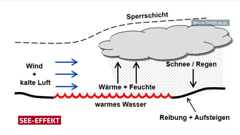 Schematische Darstellung der Funktionsweise vom See-Effekt.