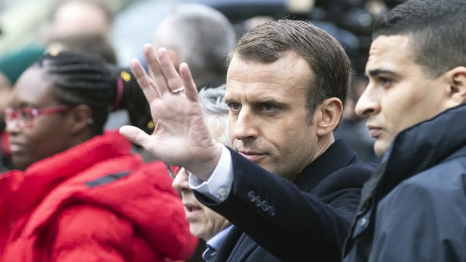 Emmanuel Macron in Paris.