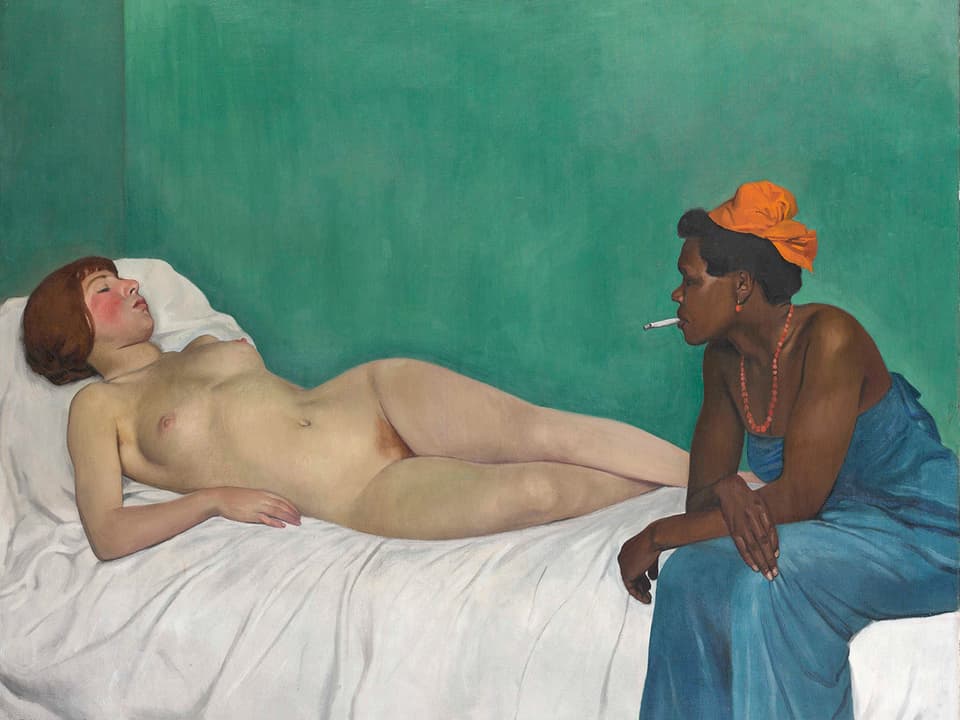 Félix-Edouard Valloton: La Blanche et la Noire (1913)