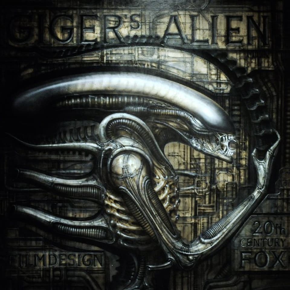 Ein Bild des von H.R. Giger entworfenen "Alien"-Monsters